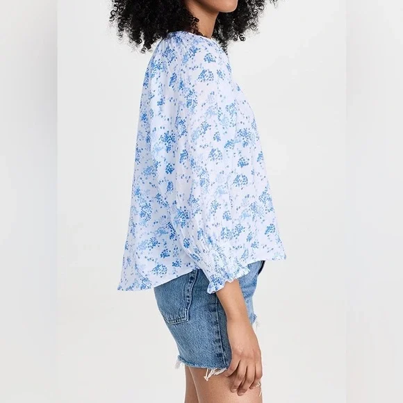 Rails Mariah Linen-Blend Floral Blouse - Picture 8 of 16